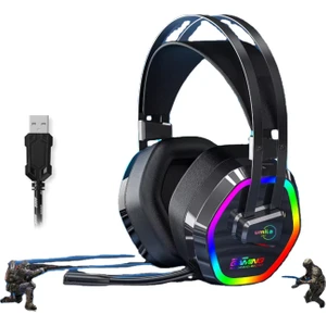 G608 Profesyonel Oyuncu Kulaklığı Usb-7.1 Rgb 4d Kafabantlı Gaming Kulaklık