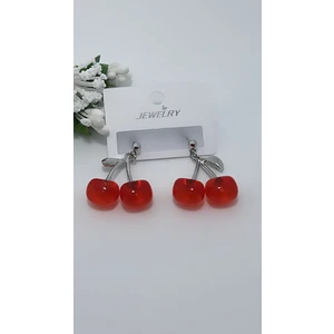 By Semra Paslanmaz Çelik Kirazlı Sallantılı Küpe