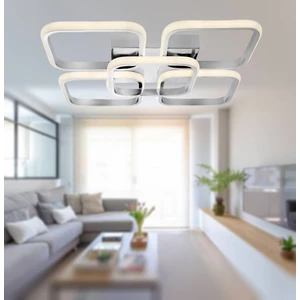 TT Aydınlatma TT302-4+1-KR Kare Tt Aydınlatma Krom Kaplama Plofonyer 5 Li LED Avize
