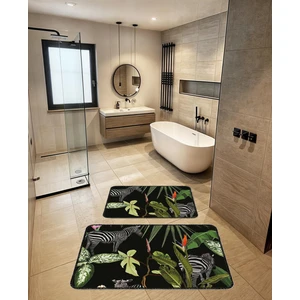 Dekoratif Modern Tasarım Kaymaz Taban Yıkanabilir Ikili Takım Banyo PASPASI(50X60-60X90 Cm)