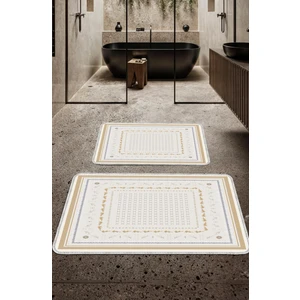 Dekoratif Modern Tasarım Kaymaz Taban Yıkanabilir Ikili Takım Banyo PASPASI(50X60-60X90 Cm)