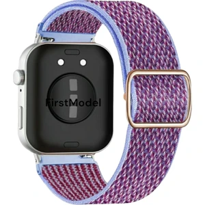 Huawei Watch Fit 3,4,4 Pro Uyumlu Örgü Tokalı Bant Kordon Pim Çevirici Aparatı ile Akıllı Pimli Bordo Mavi