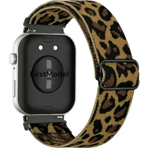 Huawei Watch Fit 3,4,4 Pro Uyumlu Örgü Tokalı Bant Kordon Pim Çevirici Aparatı ile Leopar