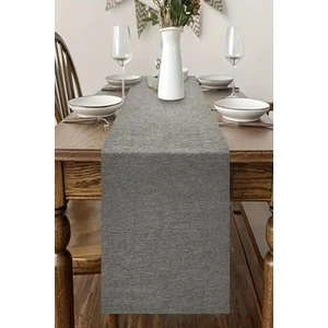 Sternen Glanz Pamuklu Modern Antrasit Dokulu Runner 40 x 140 cm