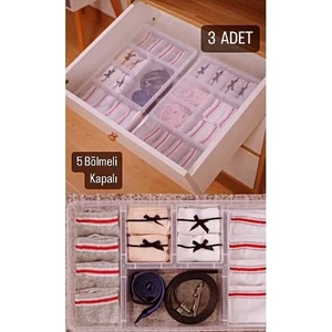 3 Adet Luna Kapaklı Çekmece Içi Düzenleyici ,oyuncak Düzenleyici, Saklama Kutusu,