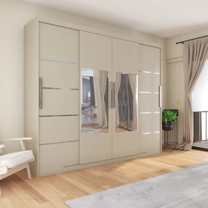 Sürgülü Gardırop Dört Kapaklı 280/210CM (KOTON VİZON)