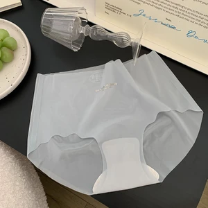 Sweet Sauna Dikişsiz Ultra Ince Buz Ipek Külot Mikro Şeffaf Elastik Nefes Alabilen Lazer Kesim Elastik Iz Yapmaz Külot Gri