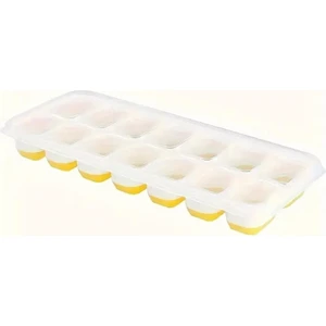 Buz Küpü Tepsisi Kolay Çıkarılabilir Silikon ve Esnek 14 Buz Küpü Tepsisi Sızdırmaz Çıkarılabilir Kapak 2 Adet