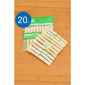 Ahşap Çamaşır Mandalı 20 Adet
