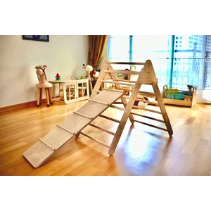 Pikler - Montessori Tırmanma Seti (Üçgen - Merdiven Rampa) Aktivite Üçgeni