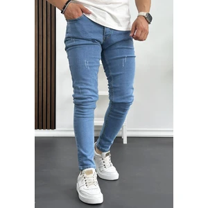 Erkek Slim Fit Jean Pantolon Açık Mavi Edw074