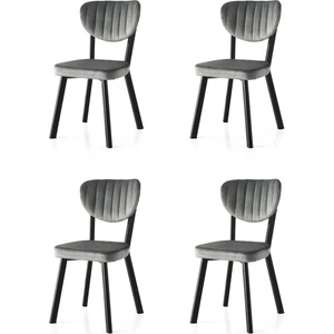Erezoğulları Mobilya Star Demir Mutfak Sandalyesi 4 Lü Set