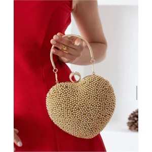 Çanta Trend Kubraboutique Kadın Abiye Çanta Kalpli