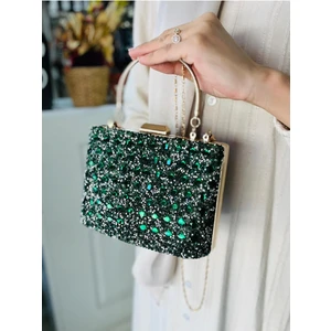 Çanta Trend Elmas Kristal Taşlı 2 Askılı Abiye Çanta