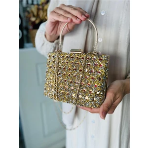 Çanta Trend Elmas Kristal Taşlı 2 Askılı Abiye Çanta