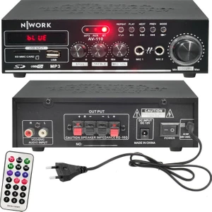 AV-110 Anfi 110 Watt 12V 220V Dijital Bluetooth USB Sd