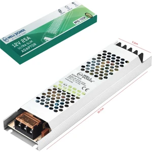 WPUS-1225M Metal Kasa Adaptör Slim 12 Volt 25 Amper