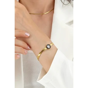 ÇLK Accessories Çelik Serenay Bileklik Taşlı Italyan Zincir Bileklik
