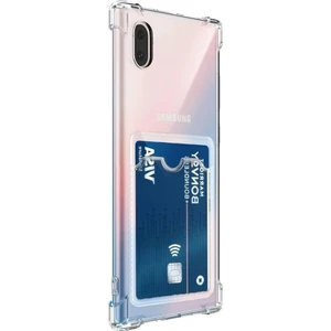 Samsung Galaxy A20 Kılıf Darbe Emici Köşe Korumalı Kartlıklı Cüzdanlı Silikon Kapak