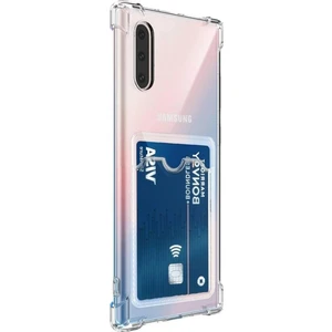 Samsung Galaxy A70 Kılıf Darbe Emici Köşe Korumalı Kartlıklı Cüzdanlı Silikon Kapak
