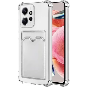 Redmi Note 12 4G Kılıf Darbe Emici Köşe Korumalı Kartlıklı Cüzdanlı Silikon Kapak