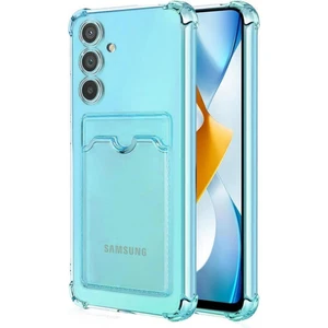 Samsung Galaxy A14 Kılıf Darbe Emici Köşe Korumalı Kartlıklı Cüzdanlı Silikon Kapak