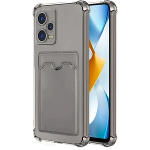Redmi Note 12 Pro 5G Kılıf Darbe Emici Köşe Korumalı Kartlıklı Cüzdanlı Silikon Kapak