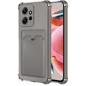 Redmi Note 12 4G Kılıf Darbe Emici Köşe Korumalı Kartlıklı Cüzdanlı Silikon Kapak