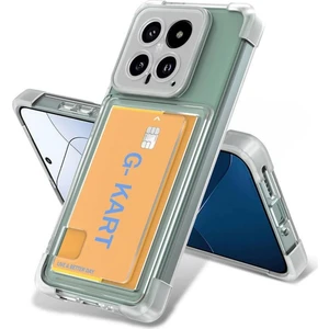 Xiaomi 14 Kılıf Darbe Emici Köşe Korumalı Kartlıklı Cüzdanlı Silikon Kapak