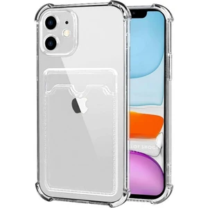 Apple iPhone 11 Kılıf Darbe Emici Köşe Korumalı Kartlıklı Cüzdanlı Silikon Kapak