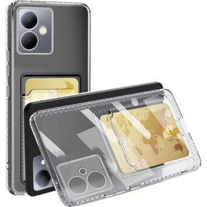 Vivo Y27 Kılıf Darbe Emici Köşe Korumalı Kartlıklı Cüzdanlı Silikon Kapak