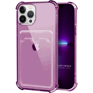 Apple iPhone 13 Pro Kılıf Darbe Emici Köşe Korumalı Kartlıklı Cüzdanlı Silikon Kapak