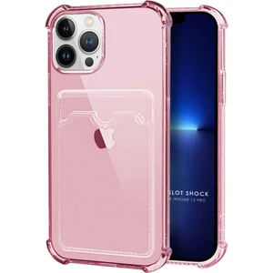 Apple iPhone 13 Pro Kılıf Darbe Emici Köşe Korumalı Kartlıklı Cüzdanlı Silikon Kapak