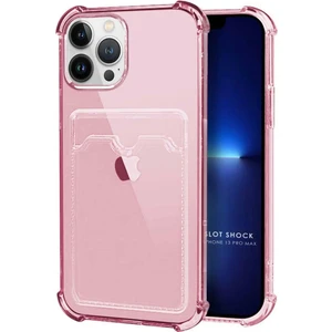 Apple iPhone 13 Pro Max Kılıf Darbe Emici Köşe Korumalı Kartlıklı Cüzdanlı Silikon Kapak