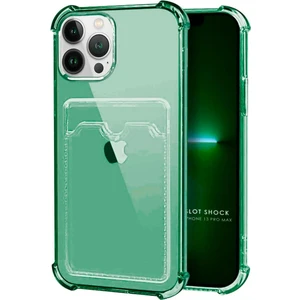 Apple iPhone 13 Pro Max Kılıf Darbe Emici Köşe Korumalı Kartlıklı Cüzdanlı Silikon Kapak