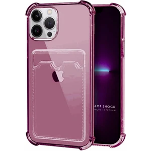 Apple iPhone 13 Pro Max Kılıf Darbe Emici Köşe Korumalı Kartlıklı Cüzdanlı Silikon Kapak