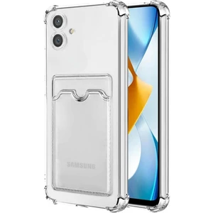 Samsung Galaxy A03 Kılıf Darbe Emici Köşe Korumalı Kartlıklı Cüzdanlı Silikon Kapak