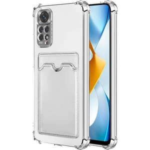 Redmi Note 11S Kılıf Darbe Emici Köşe Korumalı Kartlıklı Cüzdanlı Silikon Kapak