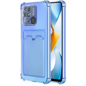 Redmi 10A Kılıf Darbe Emici Köşe Korumalı Kartlıklı Cüzdanlı Silikon Kapak