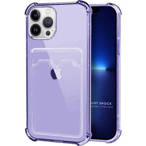 Apple iPhone 13 Pro Max Kılıf Darbe Emici Köşe Korumalı Kartlıklı Cüzdanlı Silikon Kapak