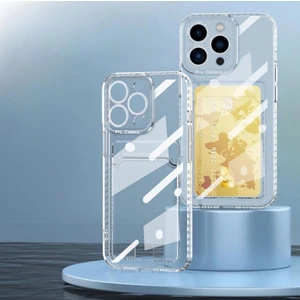 Infinix Hot 40i Kılıf Darbe Emici Köşe Korumalı Kartlıklı Cüzdanlı Silikon Kapak