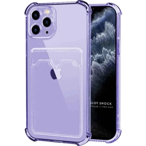 Apple iPhone 11 Pro Max Kılıf Darbe Emici Köşe Korumalı Kartlıklı Cüzdanlı Silikon Kapak
