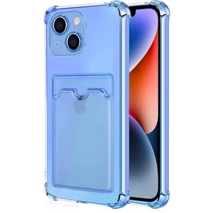 Apple iPhone 14 Plus Kılıf Darbe Emici Köşe Korumalı Kartlıklı Cüzdanlı Silikon Kapak