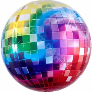 Rönesans Parti Disko Topu Folyo Balon Renkli 55 cm