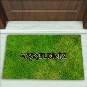 Çimen Desenli Dekoratif Kapı Önü Paspası No: 1030