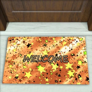 Colorix Carpet Yıldız Desenli Dekoratif Kapı Önü Paspası No: 1074