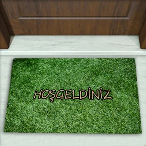 Çim Desenli Dekoratif Kapı Önü Paspası No: 1080
