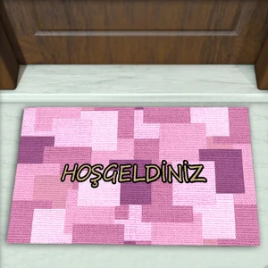 Geometrik Desenli Dekoratif Kapı Önü Paspası No: 1496