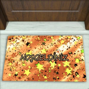 Yıldız Desenli Dekoratif Kapı Önü Paspası No: 1074