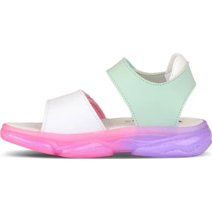 Kız Çocuk Sandalet Bantlı Tasarım Hafif Eva Taban 22-30 Numara Işıklı